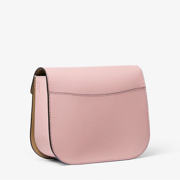 Michael Kors Emilia Small Leather Crossbody Bag-Powder Blush - Picture 10 of 11